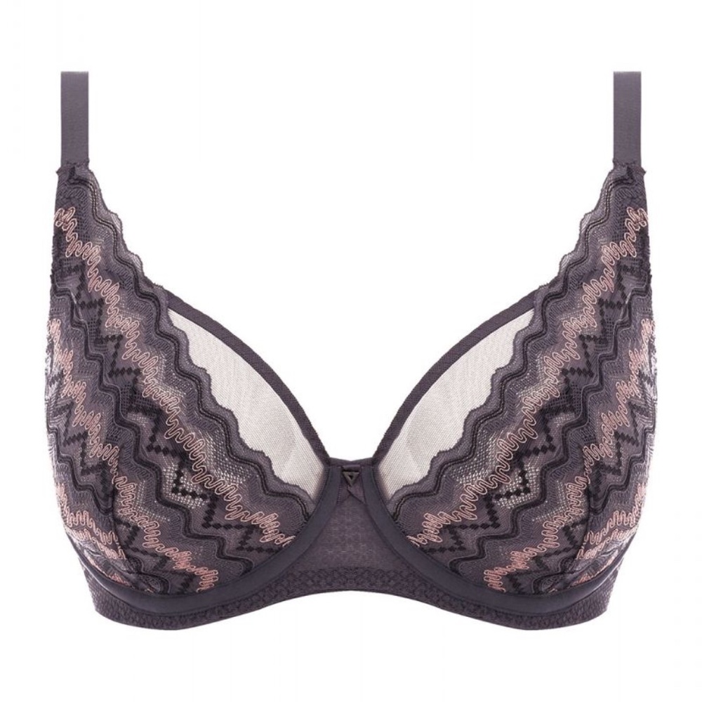 Freya Festival 32G Vibe High Apex Underwire Plunge Bra in Cinder - Picture 4 of 13